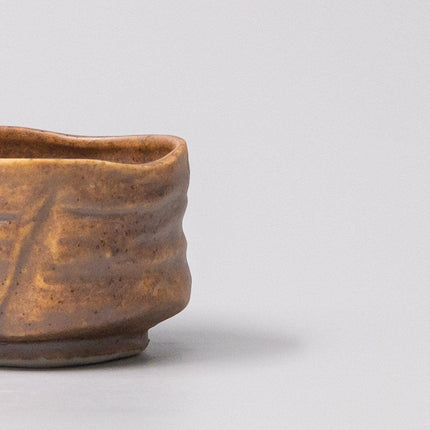 Sake Cup Ochre Glaze.