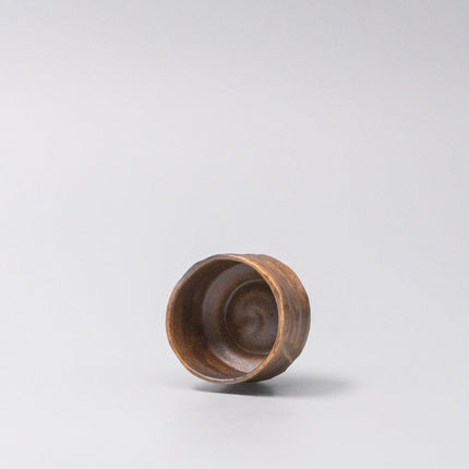 Sake Cup Ochre Glaze.