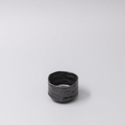 Sake Cup Jet Black Glaze.