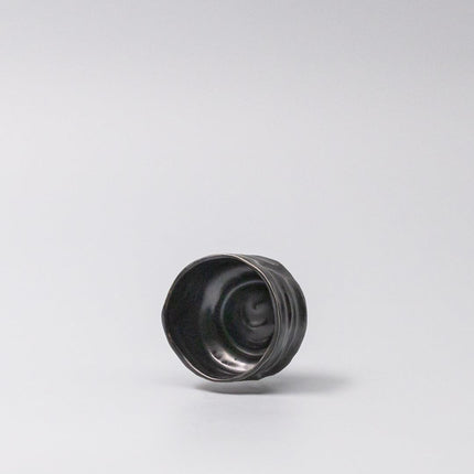 Sake Cup Jet Black Glaze.