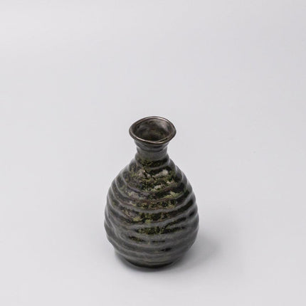 Sake Jug 180ml Moss Black Glaze.