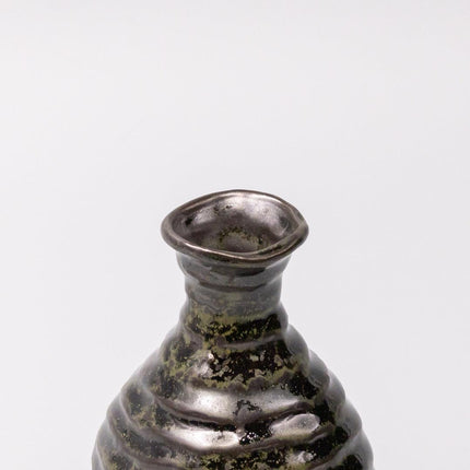 Sake Jug 180ml Moss Black Glaze.