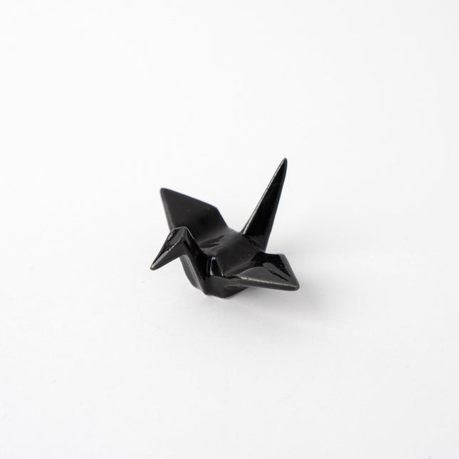 Chopstick Rest Origami Crane Black.
