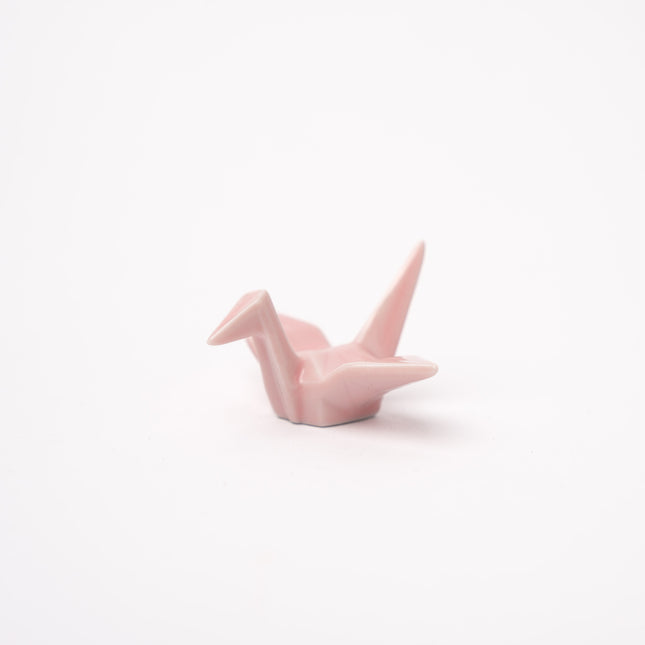 Chopstick Rest Origami Crane Pink.
