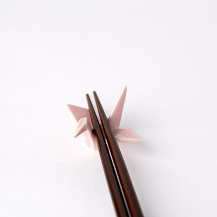 Chopstick Rest Origami Crane Pink.