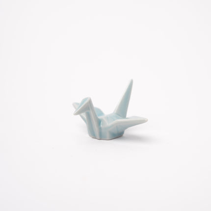 Chopstick Rest Origami Crane Light Blue.