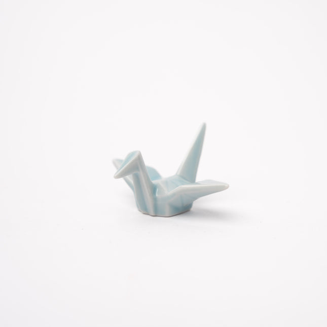 Chopstick Rest Origami Crane Light Blue.