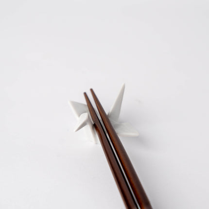 Chopstick Rest Origami Crane White.