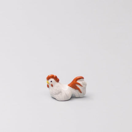 Chopstick Rest White and Red Rooster.