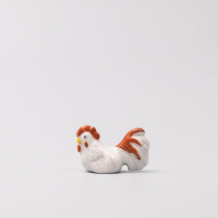 Chopstick Rest White and Red Rooster.