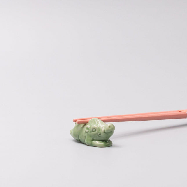 Chopstick Rest Green Boar.