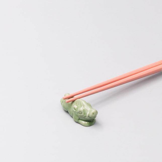 Chopstick Rest Green Boar.