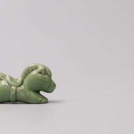 Chopstick Rest Green Horse.