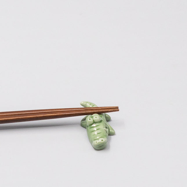Chopstick Rest Green Alligator.