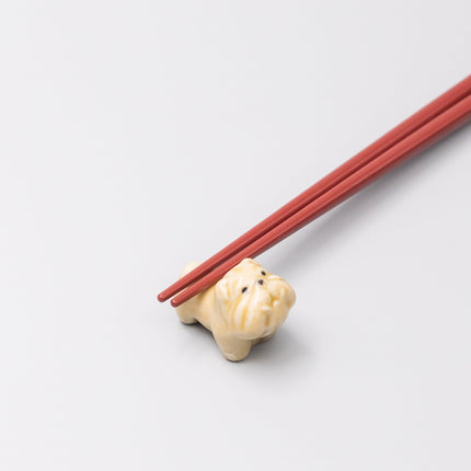 Chopstick Rest Beige Boxer Dog.