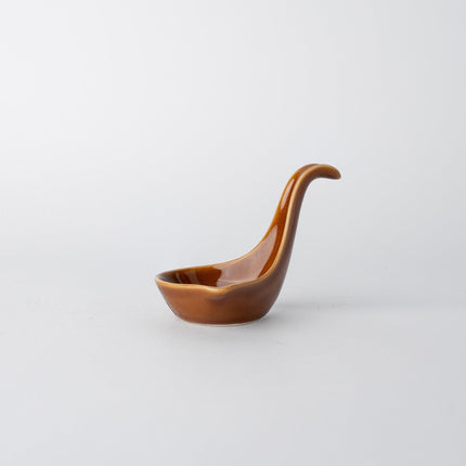 Upright Spoon 11cm Toffee Glaze.