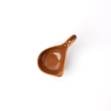 Upright Spoon 11cm Toffee Glaze.