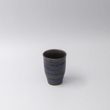 Sushi Mug 300ml Bright Blue Spiral On Black Design.