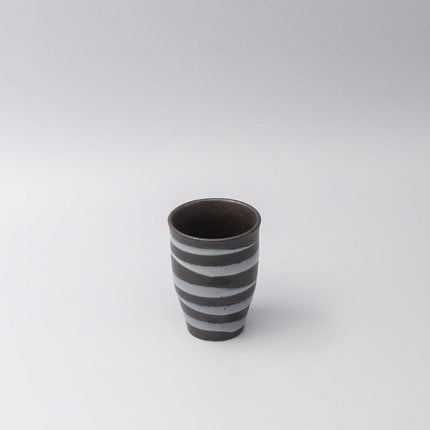 Sushi Mug 300ml Light Blue Spiral On Black Design.