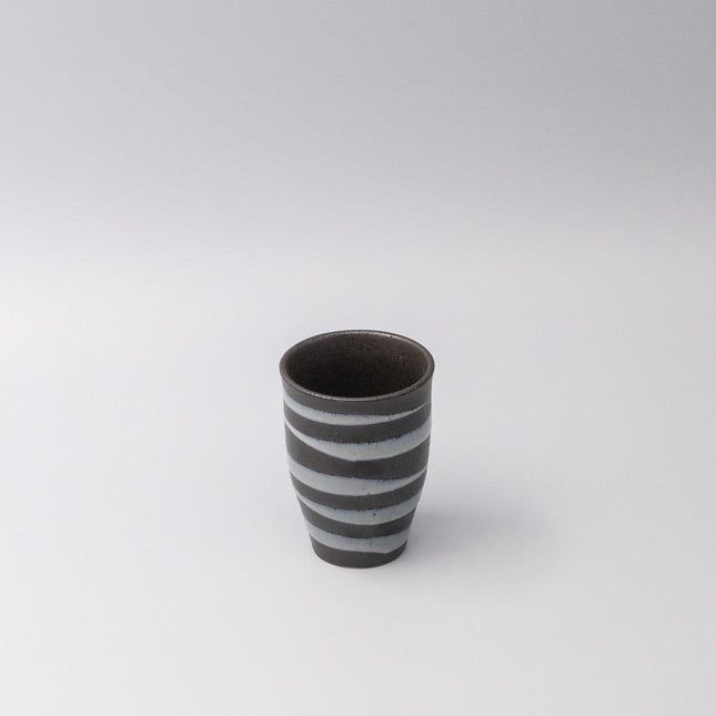 Sushi Mug 300ml Light Blue Spiral On Black Design.