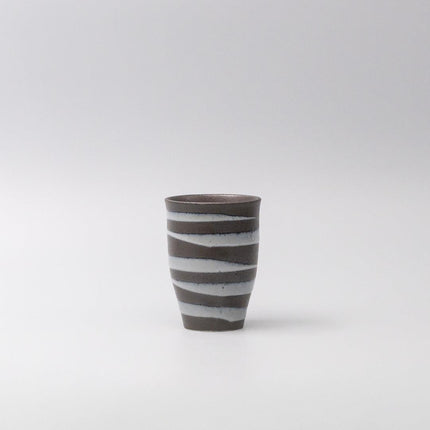 Sushi Mug 300ml Light Blue Spiral On Black Design.