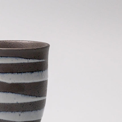 Sushi Mug 300ml Light Blue Spiral On Black Design.