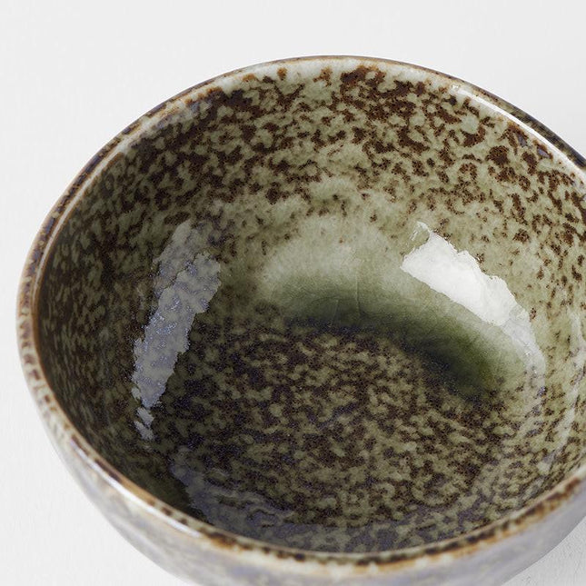 Sauce Dish Organic Shape 8.5cm Sage Green Glaze.