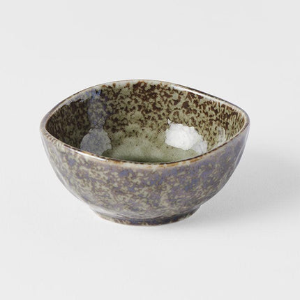 Sauce Dish Organic Shape 8.5cm Sage Green Glaze.