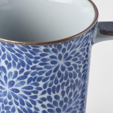 Mug with handle 400ml Chrysanthemum Design.
