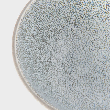 Bowl 15cm Crazed Grey Glaze.