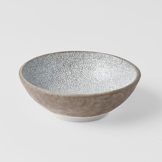 Tapas Bowl 13cm Crazed Grey Glaze.