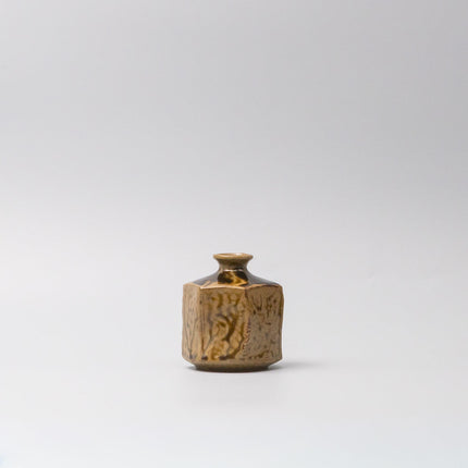 Vase Small Earth Tone Hexagon.