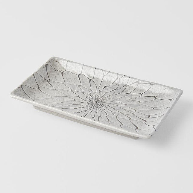 Sushi Plate 22cm Grey Net Design.