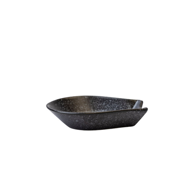 Spoon Rest Small Kanso Matte Black Glaze.