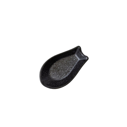 Spoon Rest Small Kanso Matte Black Glaze.