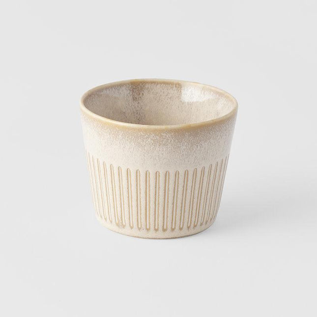 Cup Soba 175ml Ridged Alabaster Glaze.
