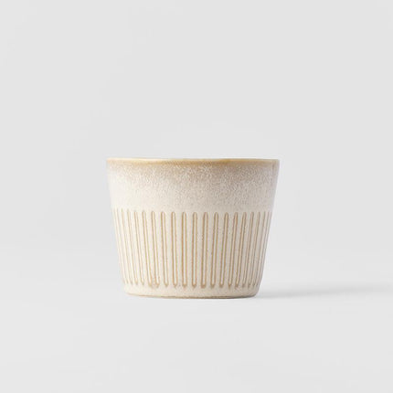 Cup Soba 175ml Ridged Alabaster Glaze.