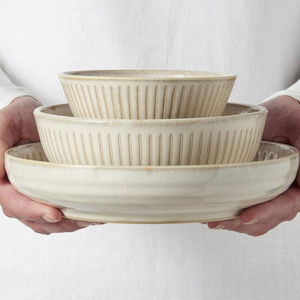 Ramekin Bowl 10cm Ridged Alabaster Glaze.