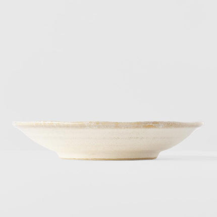 Tapas Plate 16cm Ridged Alabaster Glaze.