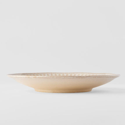 Plate 25cm Ridged Alabaster Glaze.