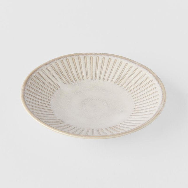 Sauce Dish Large 12cm Ridged Alabaster Glaze.
