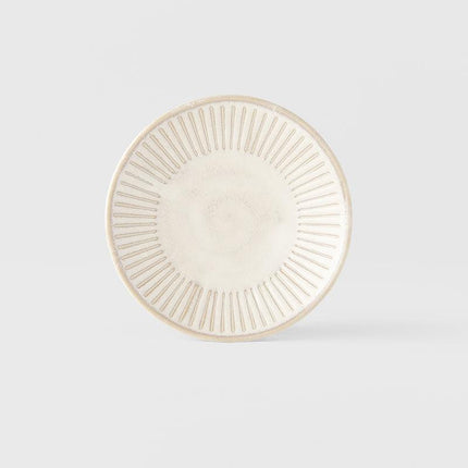 Sauce Dish Large 12cm Ridged Alabaster Glaze.