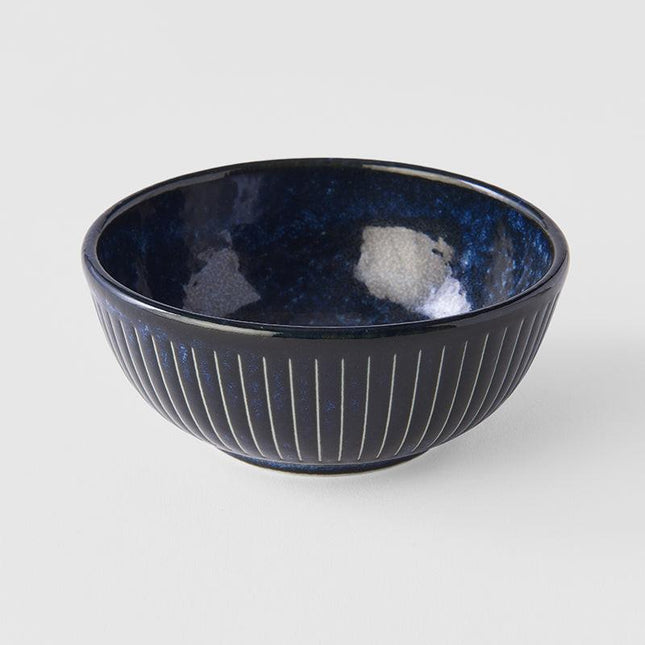 Ramekin Sauce Dish 10.5cm Ridged Indigo Glaze.