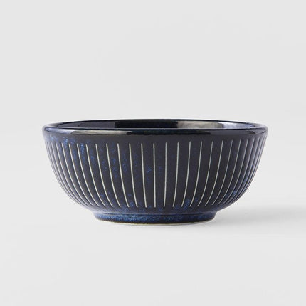 Ramekin Sauce Dish 10.5cm Ridged Indigo Glaze.