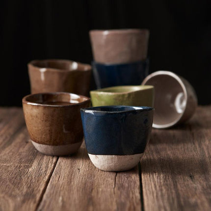 Lopsided Mug 200ml Matcha Green Glaze.