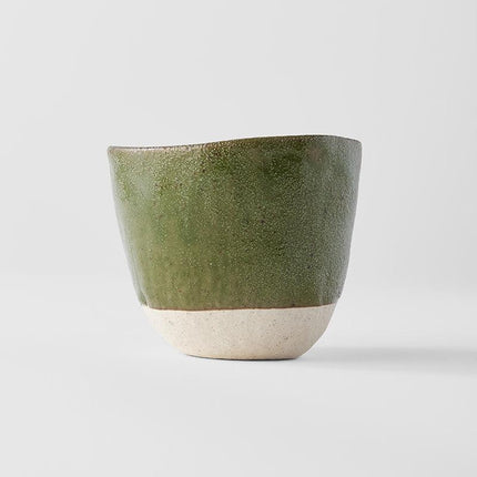Lopsided Mug 200ml Matcha Green Glaze.