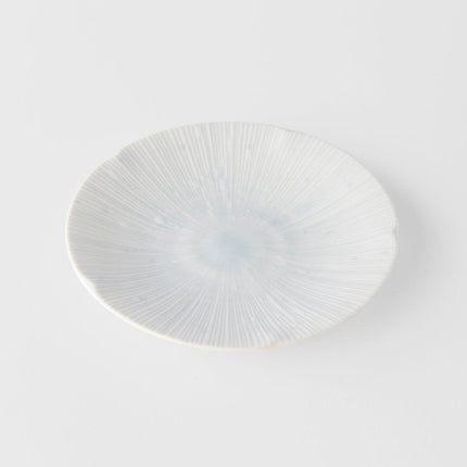 Tapas Plate 13cm Ice White Glaze.