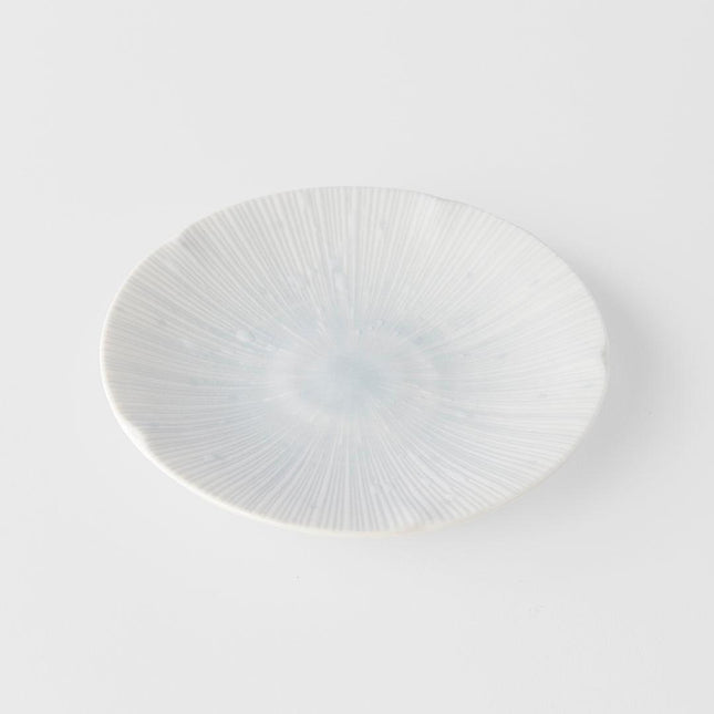 Tapas Plate 13cm Ice White Glaze.