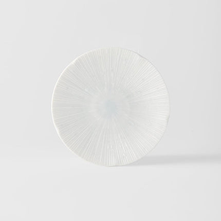 Tapas Plate 13cm Ice White Glaze.