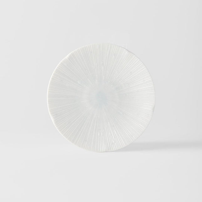 Tapas Plate 13cm Ice White Glaze.